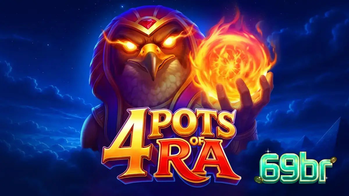 Interface do jogo de slot 4 Pots of Ra com tema egípcio